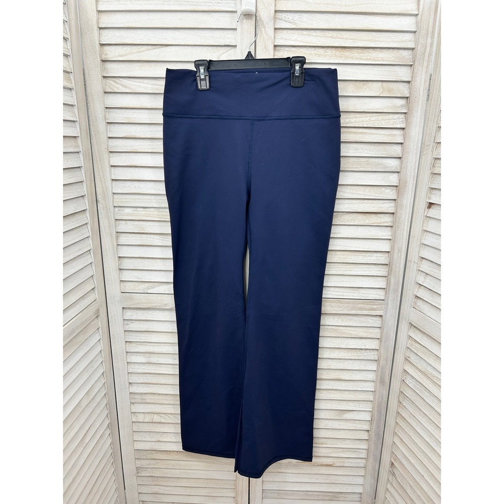 NWT Fabletics PowerHold Flare Leggings XL Navy Blue Womens High Waisted Yoga